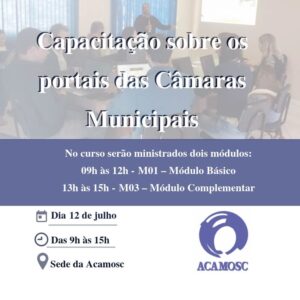 Read more about the article Capacitação sobre portais das Câmaras Municipais acontece nesta sexta