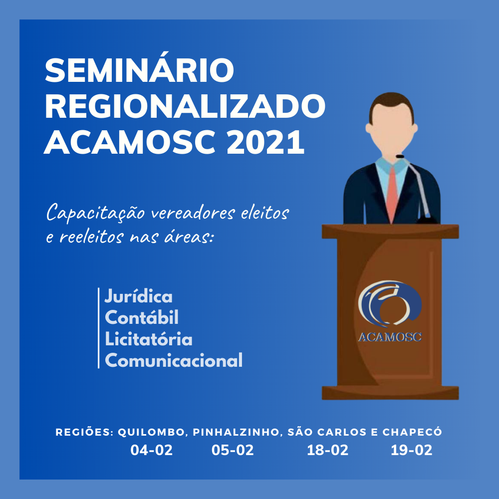 You are currently viewing ACAMOSC promove seminário para vereadores