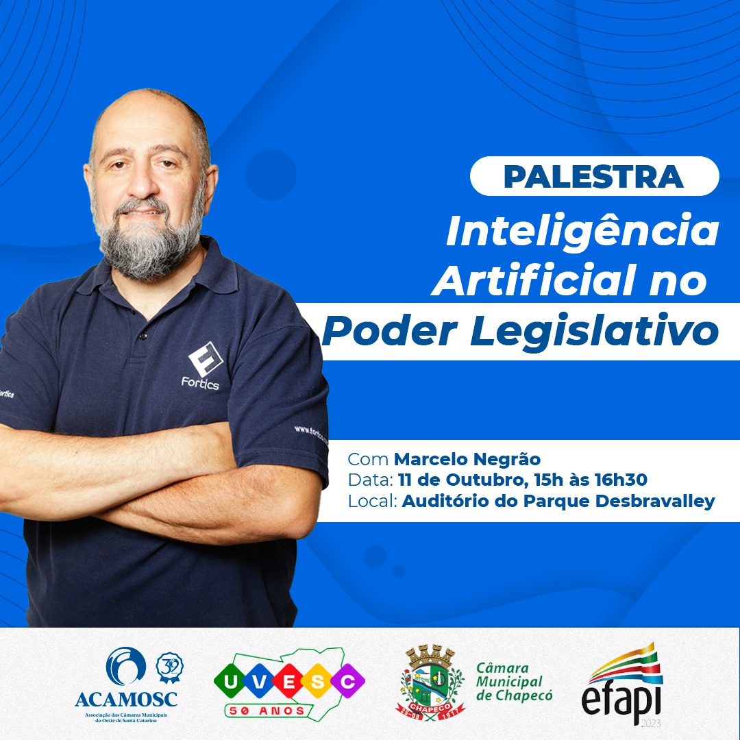 You are currently viewing Palestra sobre Inteligência Artificial no Poder Legislativo