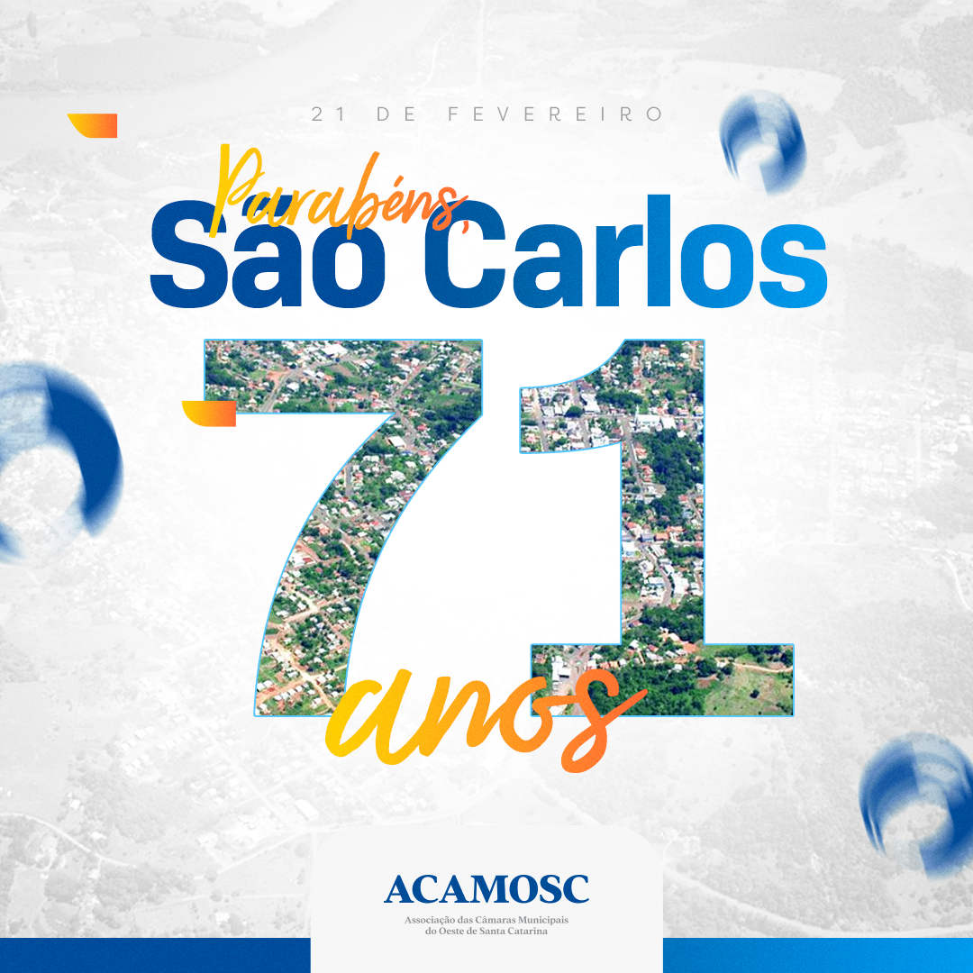 You are currently viewing 🎉✨ São Carlos, que a alegria de celebrar seus 71 anos contagie cada canto dessa cidade querida!
