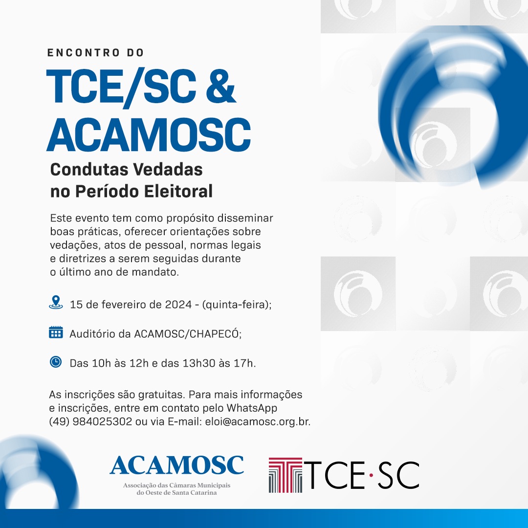 You are currently viewing Encontro do TCE/SC/ACAMOSC