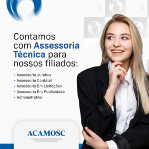 Read more about the article A ACAMOSC CONTA COM ASSESSORIA TÉCNICA PARA SEUS FILIADOS