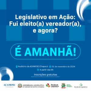 Read more about the article O Legislativo em Ação: “Fui eleito(a) vereador(a),e agora?” está chegando! 