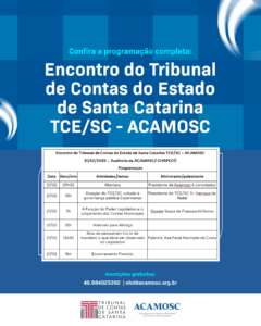 Read more about the article ACAMOSC e o Tribunal de Contas do Estado de Santa Catarina