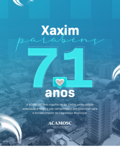 Read more about the article Parabéns Xaxim